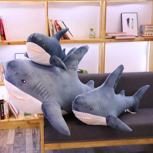 Giant Soft Shark Plush Toy - Cozy Fish Pillow for Kids & Gifts Giant Soft Shark Plush Toy - Cozy Fish Pillow for Kids & Gifts