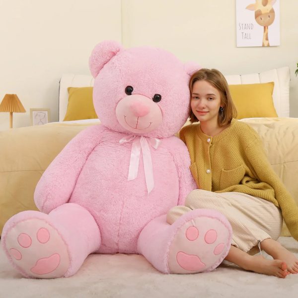 Giant Teddy Bear 5 Feet Pink Plush Life Size Gift Giant Teddy Bear 5 Feet Pink Plush Life Size Gift