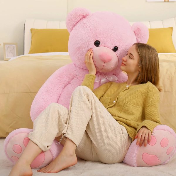 Giant Teddy Bear 5 Feet Pink Plush Life Size Gift Giant Teddy Bear 5 Feet Pink Plush Life Size Gift