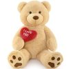 Giant Teddy Bear Plush with I Love You Heart – Soft Stuffed Bear for Kids and Valentine’s Gift