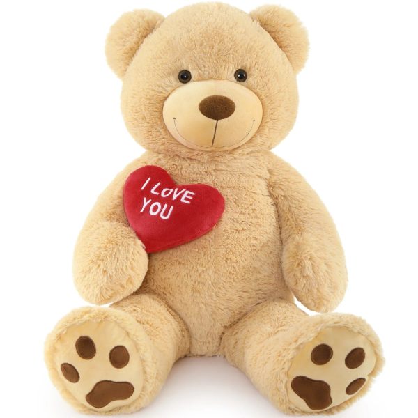 Giant Teddy Bear Plush with I Love You Heart – Soft Stuffed Bear for Kids and Valentine’s Gift