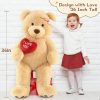 Giant Teddy Bear Plush with I Love You Heart – Soft Stuffed Bear for Kids and Valentine’s Gift
