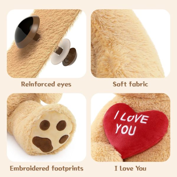 Giant Teddy Bear Plush with I Love You Heart – Soft Stuffed Bear for Kids and Valentine’s Gift
