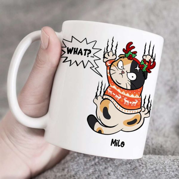 Gift For Cat Lover, Personalized Mug, Cat Scratching Mug, Christmas Gift EEA Gift For Cat Lover, Personalized Mug, Cat Scratching Mug, Christmas Gift EEA