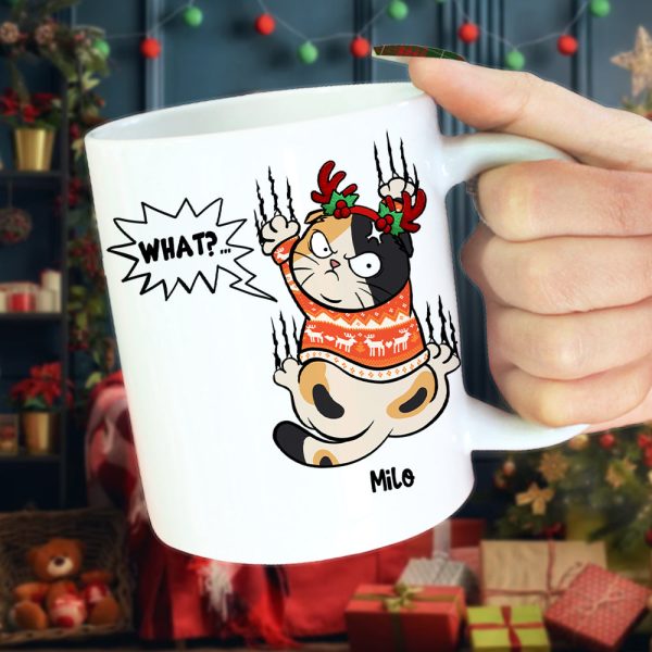 Gift For Cat Lover, Personalized Mug, Cat Scratching Mug, Christmas Gift EEA Gift For Cat Lover, Personalized Mug, Cat Scratching Mug, Christmas Gift EEA