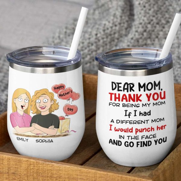 Gift For Happy Mother's Day, Mom Personalized Coffee Mug Accent Mug Wine Tumbler Gift For Happy Mother's Day, Mom Personalized Coffee Mug Accent Mug Wine Tumbler