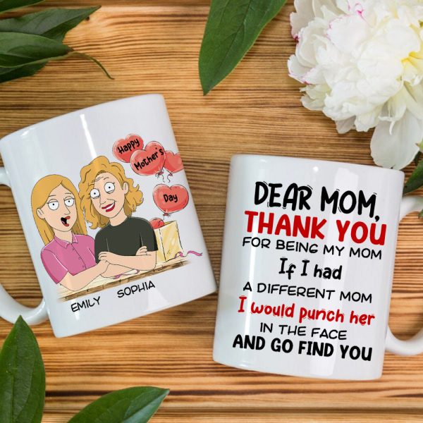 Gift For Happy Mother's Day, Mom Personalized Coffee Mug Accent Mug Wine Tumbler Gift For Happy Mother's Day, Mom Personalized Coffee Mug Accent Mug Wine Tumbler