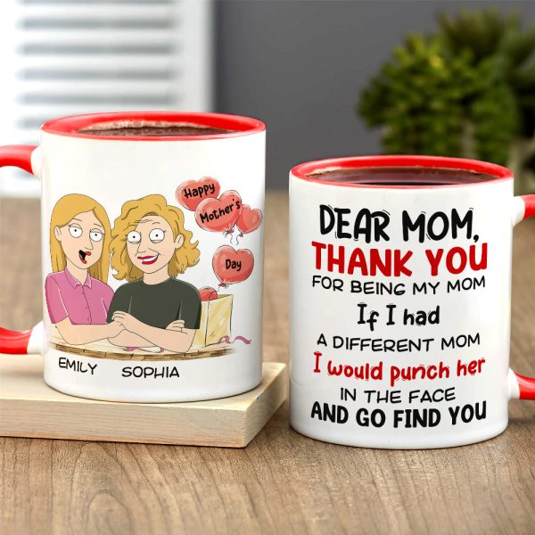 Gift For Happy Mother's Day, Mom Personalized Coffee Mug Accent Mug Wine Tumbler Gift For Happy Mother's Day, Mom Personalized Coffee Mug Accent Mug Wine Tumbler