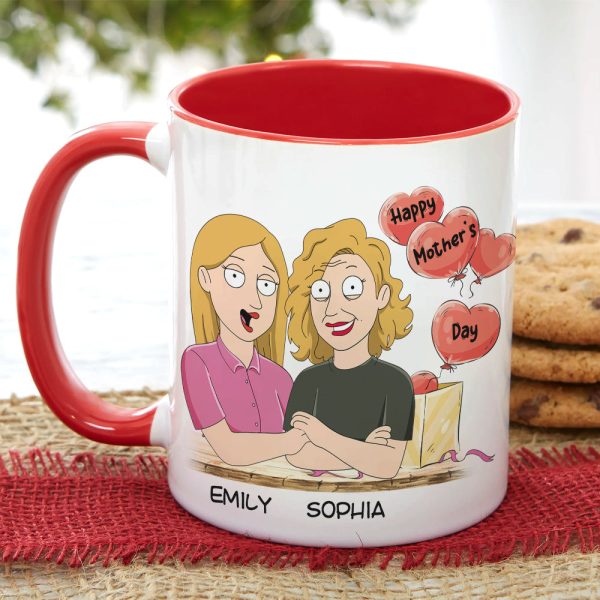 Gift For Happy Mother's Day, Mom Personalized Coffee Mug Accent Mug Wine Tumbler Gift For Happy Mother's Day, Mom Personalized Coffee Mug Accent Mug Wine Tumbler
