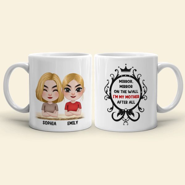 Gift For Mom, Personalized White Mug Accent Mug Wine Tumbler, Mom And Kid Mug, Mother's Day Gift Gift For Mom, Personalized White Mug Accent Mug Wine Tumbler, Mom And Kid Mug, Mother's Day Gift