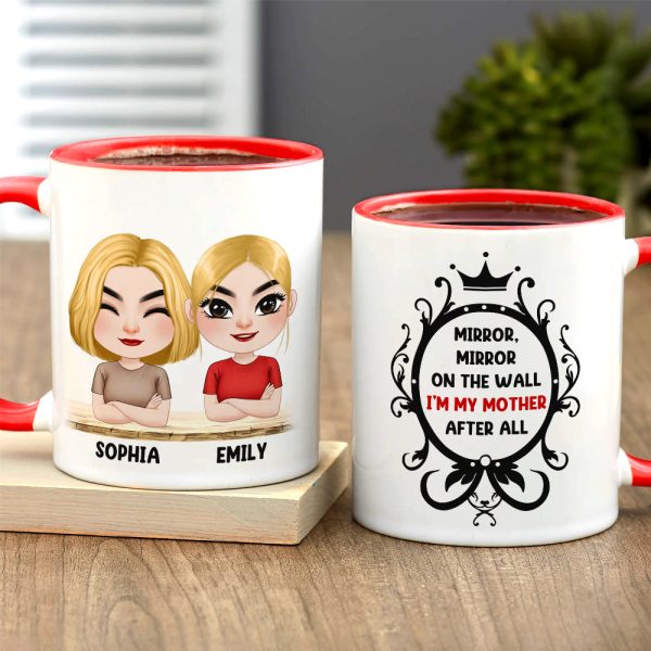Gift For Mom, Personalized White Mug Accent Mug Wine Tumbler, Mom And Kid Mug, Mother's Day Gift Gift For Mom, Personalized White Mug Accent Mug Wine Tumbler, Mom And Kid Mug, Mother's Day Gift