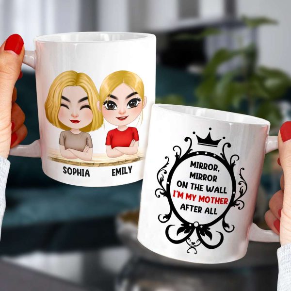 Gift For Mom, Personalized White Mug Accent Mug Wine Tumbler, Mom And Kid Mug, Mother's Day Gift Gift For Mom, Personalized White Mug Accent Mug Wine Tumbler, Mom And Kid Mug, Mother's Day Gift