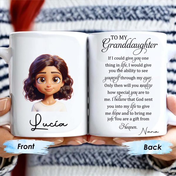 Gift From Heaven, Special Message For Granddaughter - Personalized Custom Coffee Mug - GDT199_MG Gift From Heaven, Special Message For Granddaughter - Personalized Custom Coffee Mug - GDT199_MG