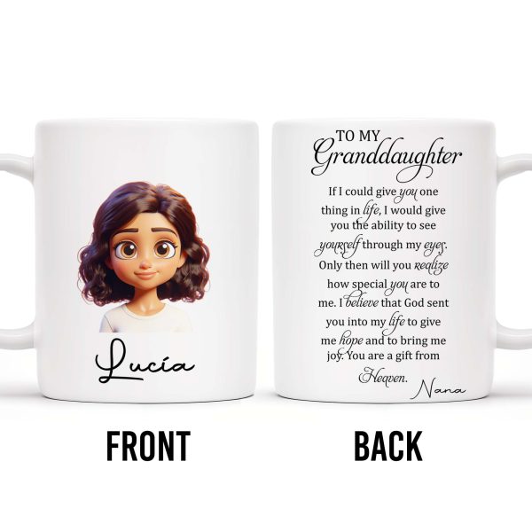 Gift From Heaven, Special Message For Granddaughter - Personalized Custom Coffee Mug - GDT199_MG Gift From Heaven, Special Message For Granddaughter - Personalized Custom Coffee Mug - GDT199_MG
