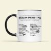 Gifts For Book Lover Coffee Mug Dragon Species Types 03HUHN120324