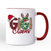 Gigi Claus Retro Christmas Personalized Mug, Matching Family Holiday Gift with Custom Name