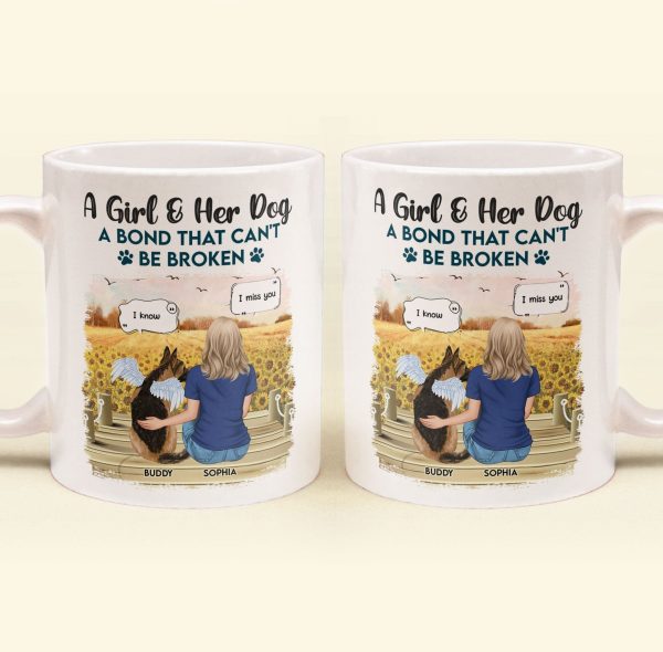 Girl And Dog A Bond That Can'T Be Broken - Personalized Mug Girl And Dog A Bond That Can'T Be Broken - Personalized Mug