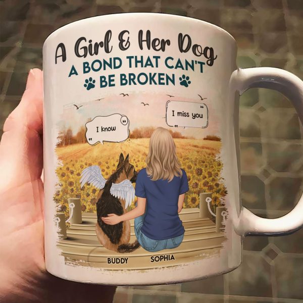 Girl And Dog A Bond That Can'T Be Broken - Personalized Mug Girl And Dog A Bond That Can'T Be Broken - Personalized Mug