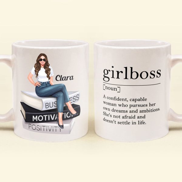 Girlboss - Personalized Mug - Birthday Gift, Motivational Gift For Girls, Women, Boss Ladies Girlboss - Personalized Mug - Birthday Gift, Motivational Gift For Girls, Women, Boss Ladies