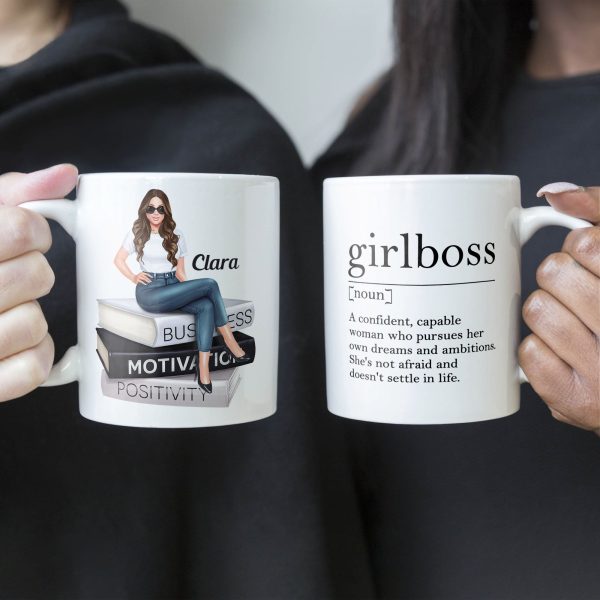 Girlboss - Personalized Mug - Birthday Gift, Motivational Gift For Girls, Women, Boss Ladies Girlboss - Personalized Mug - Birthday Gift, Motivational Gift For Girls, Women, Boss Ladies