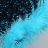 Glamorus Feather Trim Strapless Velvet Sequin Party Mini Dress - Blue Glamorus Feather Trim Strapless Velvet Sequin Party Mini Dress - Blue