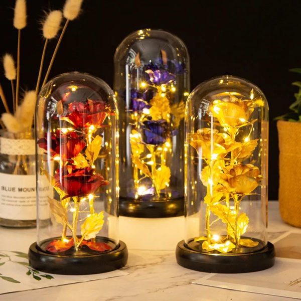 Glass Dome LED Rose – Romantic Gift for Women Glass Dome LED Rose – Romantic Gift for Women