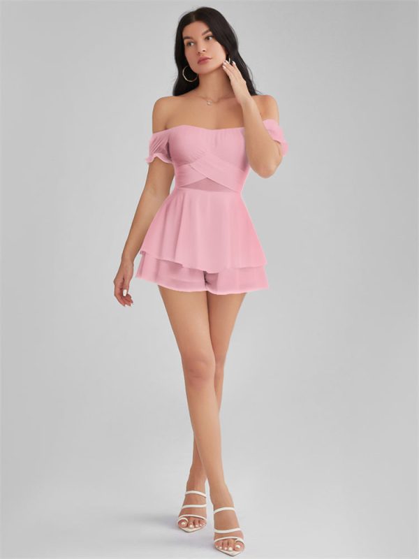 GLENDALE Satin Ruffle Strapless Mini Dress GLENDALE Satin Ruffle Strapless Mini Dress