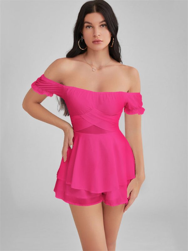 GLENDALE Satin Ruffle Strapless Mini Dress GLENDALE Satin Ruffle Strapless Mini Dress