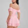 GLENDALE Satin Ruffle Strapless Mini Dress GLENDALE Satin Ruffle Strapless Mini Dress
