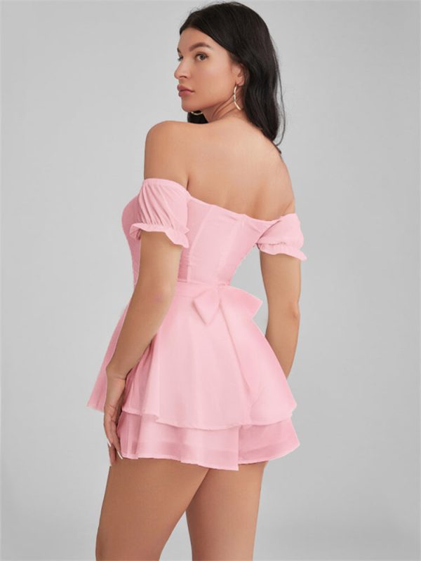 GLENDALE Satin Ruffle Strapless Mini Dress GLENDALE Satin Ruffle Strapless Mini Dress