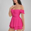 GLENDALE Satin Ruffle Strapless Mini Dress GLENDALE Satin Ruffle Strapless Mini Dress