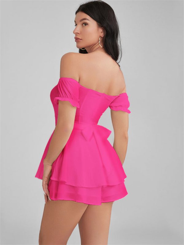 GLENDALE Satin Ruffle Strapless Mini Dress GLENDALE Satin Ruffle Strapless Mini Dress