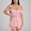 GLENDALE Satin Ruffle Strapless Mini Dress GLENDALE Satin Ruffle Strapless Mini Dress