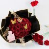 Glitter Artificial Red Rose Bouquet Eternal Silk Roses for Valentine’s Day and Birthday Gifts Glitter Artificial Red Rose Bouquet Eternal Silk Roses for Valentine’s Day and Birthday Gifts