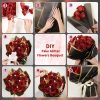 Glitter Artificial Rose Bouquet for Gifts and Decoration Glitter Artificial Rose Bouquet for Gifts and Decoration