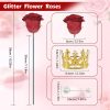 Glitter Artificial Rose Bouquet for Gifts and Decoration Glitter Artificial Rose Bouquet for Gifts and Decoration