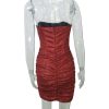 Glitter Strapless Corset Mini Dresses