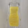 Glitter Strapless Corset Mini Dresses