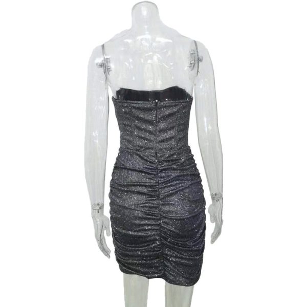 Glitter Strapless Corset Mini Dresses