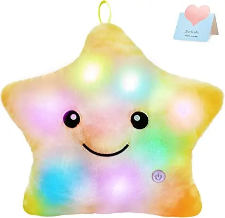 Glowing Colorful Stars Pillow Glowing Colorful Stars Pillow