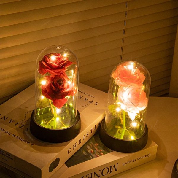 Glowing Galaxy Eternal Double Rose with LED Lights Romantic Gift for Valentine’s Day and Wedding Glowing Galaxy Eternal Double Rose with LED Lights Romantic Gift for Valentine’s Day and Wedding