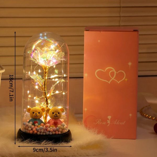 Glowing Galaxy Eternal Double Rose with LED Lights Romantic Gift for Valentine’s Day and Wedding Glowing Galaxy Eternal Double Rose with LED Lights Romantic Gift for Valentine’s Day and Wedding