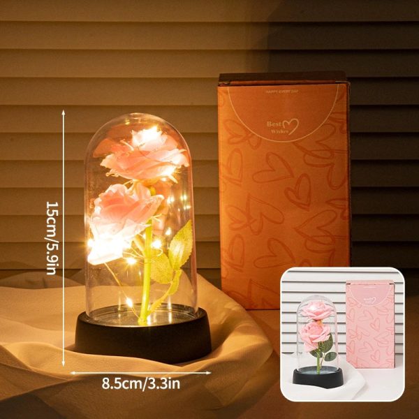 Glowing Galaxy Eternal Double Rose with LED Lights Romantic Gift for Valentine’s Day and Wedding Glowing Galaxy Eternal Double Rose with LED Lights Romantic Gift for Valentine’s Day and Wedding