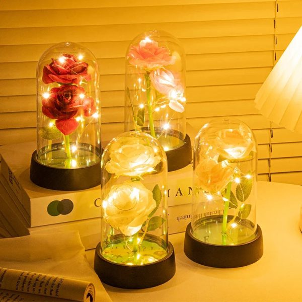Glowing Galaxy Eternal Double Rose with LED Lights Romantic Gift for Valentine’s Day and Wedding Glowing Galaxy Eternal Double Rose with LED Lights Romantic Gift for Valentine’s Day and Wedding