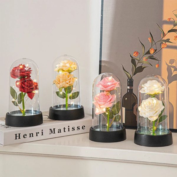 Glowing Galaxy Eternal Double Rose with LED Lights Romantic Gift for Valentine’s Day and Wedding Glowing Galaxy Eternal Double Rose with LED Lights Romantic Gift for Valentine’s Day and Wedding