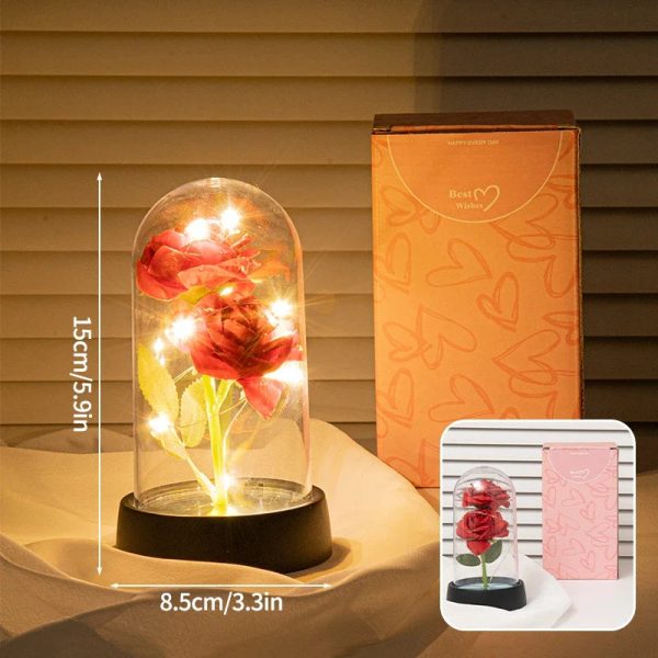 Glowing Galaxy Eternal Double Rose with LED Lights Romantic Gift for Valentine’s Day and Wedding Glowing Galaxy Eternal Double Rose with LED Lights Romantic Gift for Valentine’s Day and Wedding