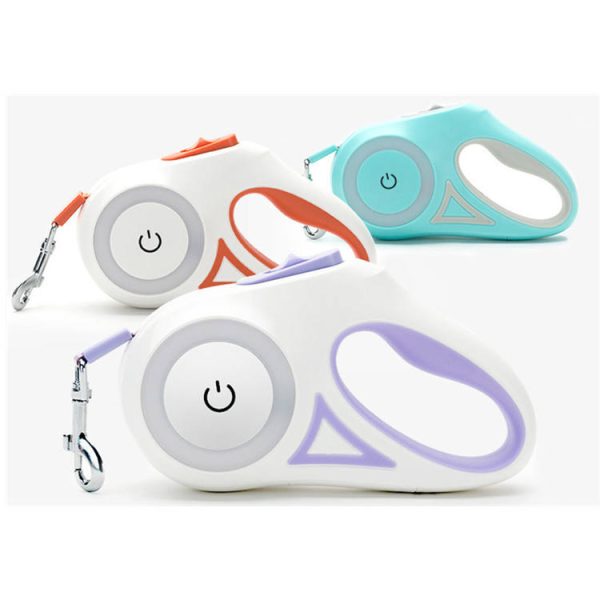 Glowing Retractable Dog Leash And Flashlight Glowing Retractable Dog Leash And Flashlight
