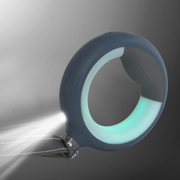 Glowing Ring Retractable Dog Leash And Flashlight Glowing Ring Retractable Dog Leash And Flashlight