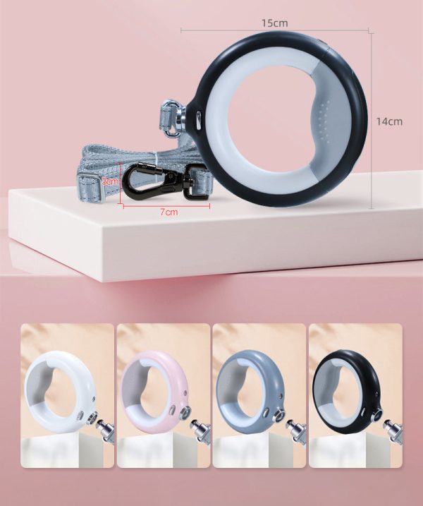 Glowing Ring Retractable Dog Leash And Flashlight Glowing Ring Retractable Dog Leash And Flashlight