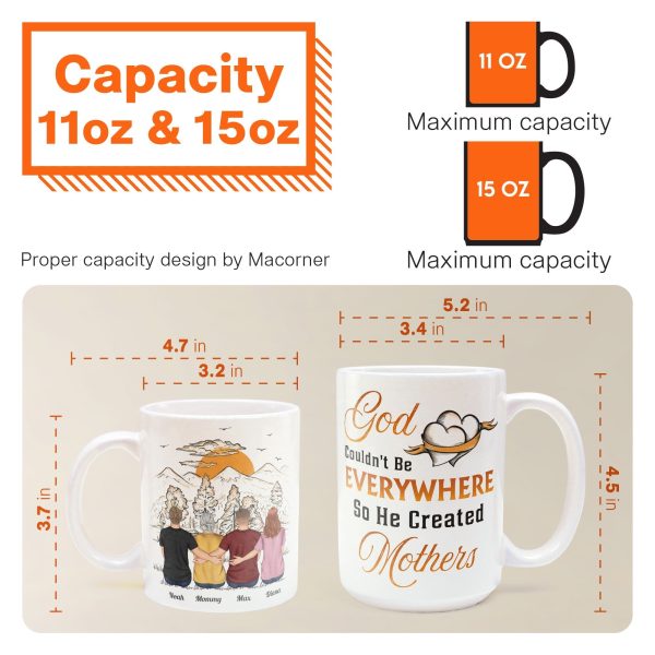 God Couldn't Be Everywhere So He Created Mothers - Personalized Mug God Couldn't Be Everywhere So He Created Mothers - Personalized Mug
